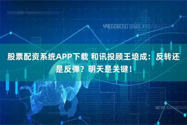股票配资系统APP下载 和讯投顾王培成:反转还是反弹?明天是关键!